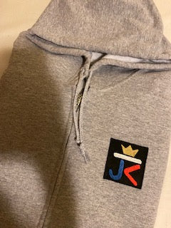 JUST THE KINGS  EMBROIDERED  JTK  PATCH ZIP UP HOODIE